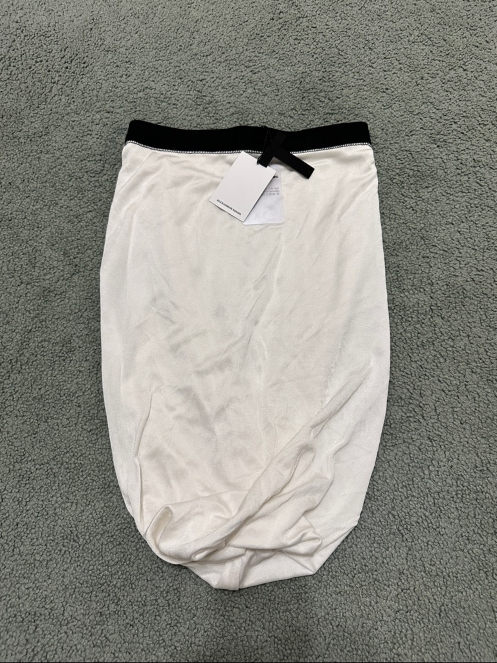 NEW T Alexander Wang Pique Shiny Knit Twist Skirt